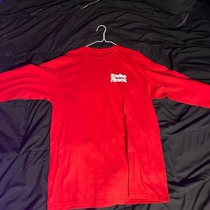 Radio Shack Long sleeve Tee(red) no design on back, cotton